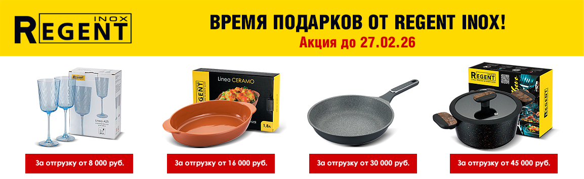 Акция с 22 января до 27 февраля 2026 RegentINOX