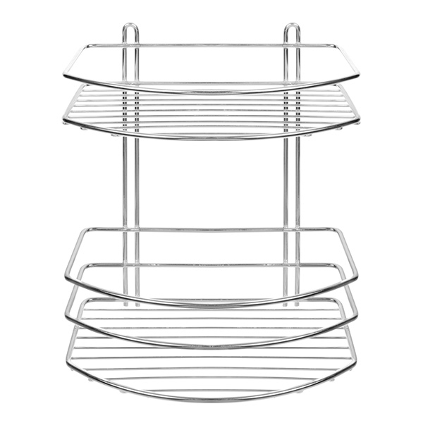 Полка двухъярусная прямая в ванную